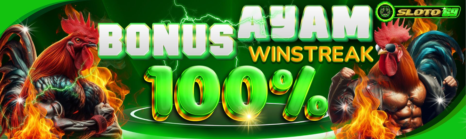 BONUS SABUNG AYAM 100%